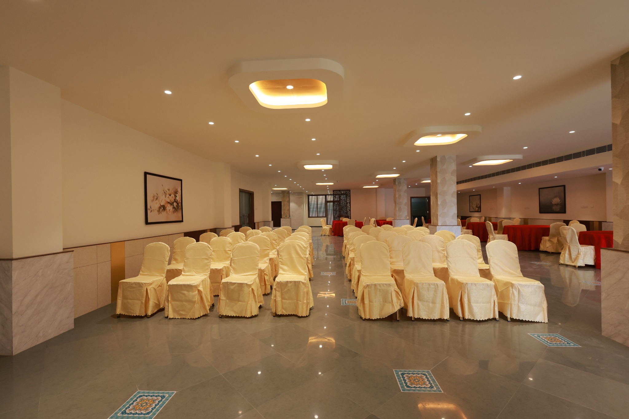 Elegant interior of Sukam Banquet Hall